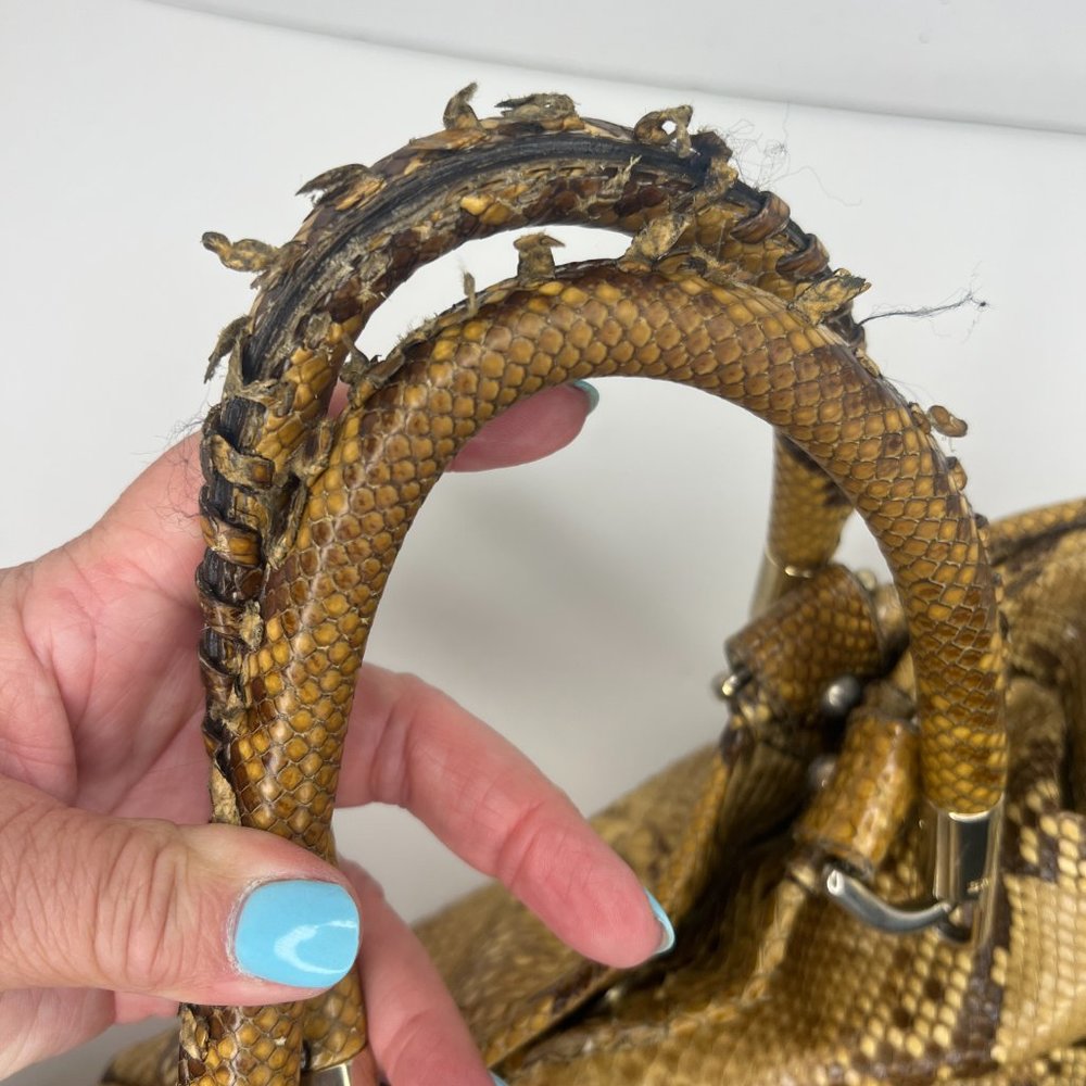 Python Bally Handbag Tote - image 7